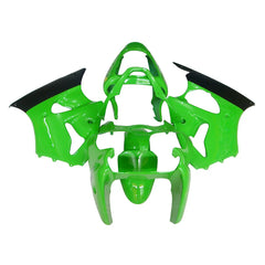Kawasaki ZX-6R / 636 2000-2002 Matte Black and Green fairing kit front view