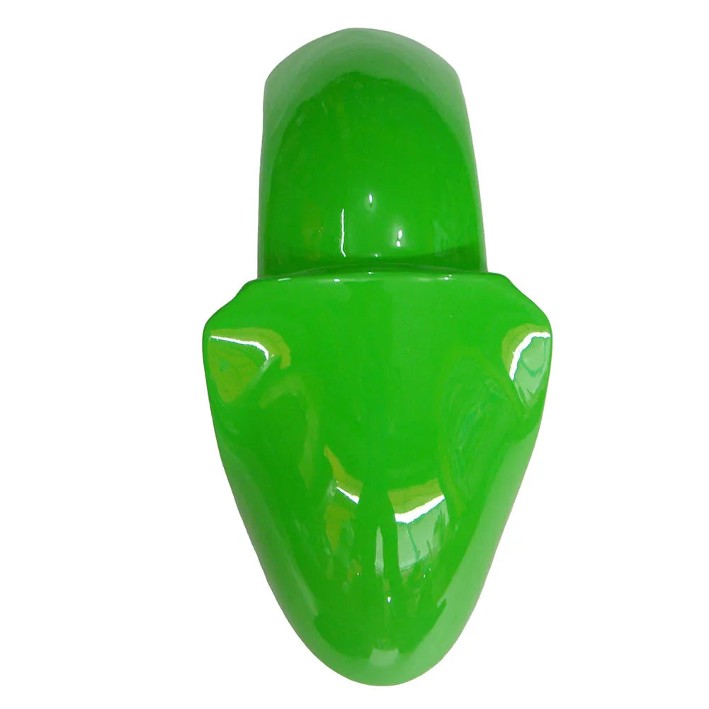 Kawasaki ZX-6R / 636 2000-2002 Matte Black and Green tail section fairing detail view 2