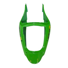 Kawasaki ZX-6R / 636 2000-2002 Matte Black and Green tail section fairing detail view 4
