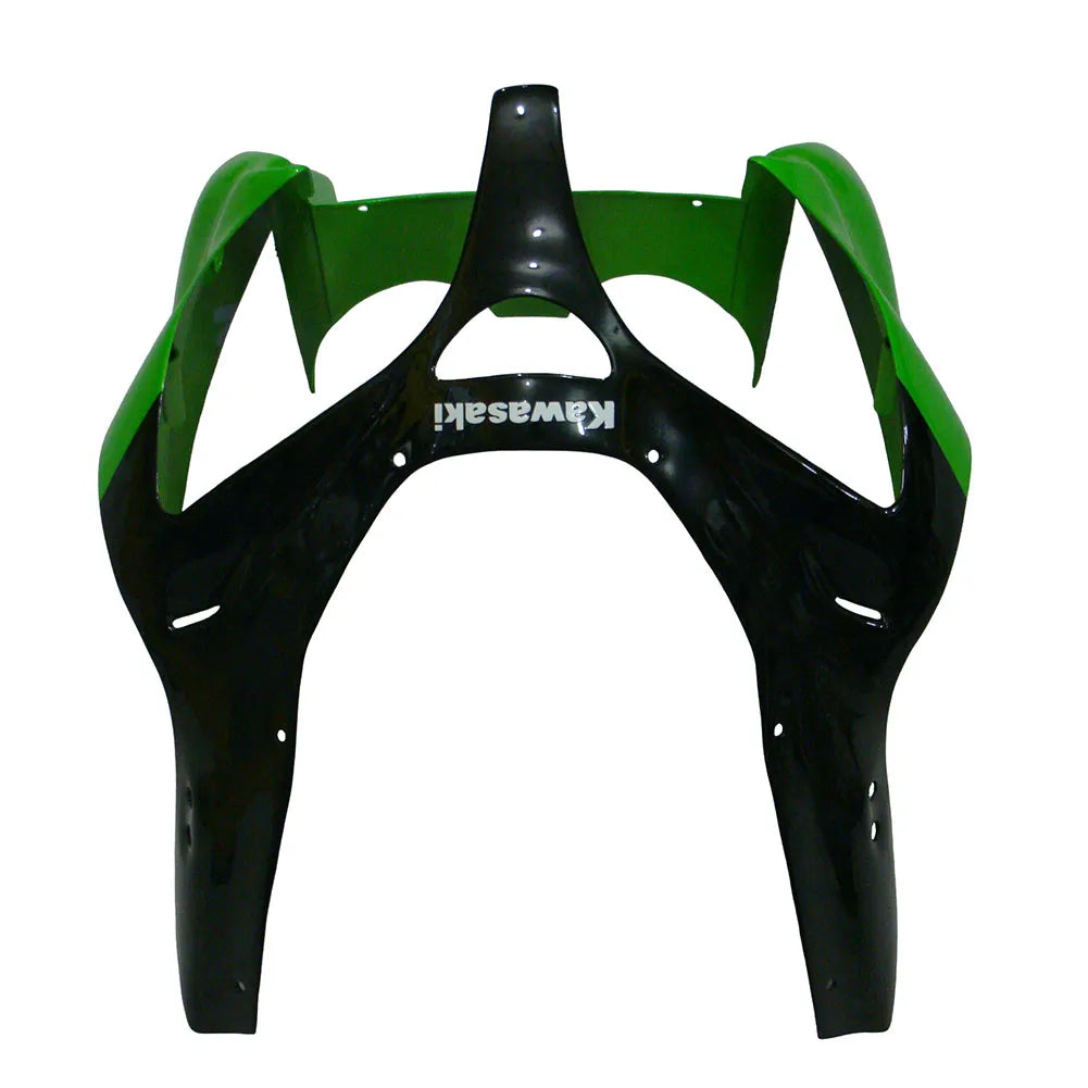 Kawasaki ZX-6R / 636 2000-2002 Green and Black with Logos tail section fairing detail view 5