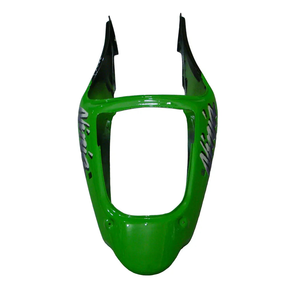 Kawasaki ZX-6R / 636 2000-2002 Green and Black with Logos tail section fairing detail view 12