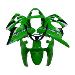 Kawasaki ZX-6R / 636 2000-2002 Green and Black with Logos tail section fairing rear view
