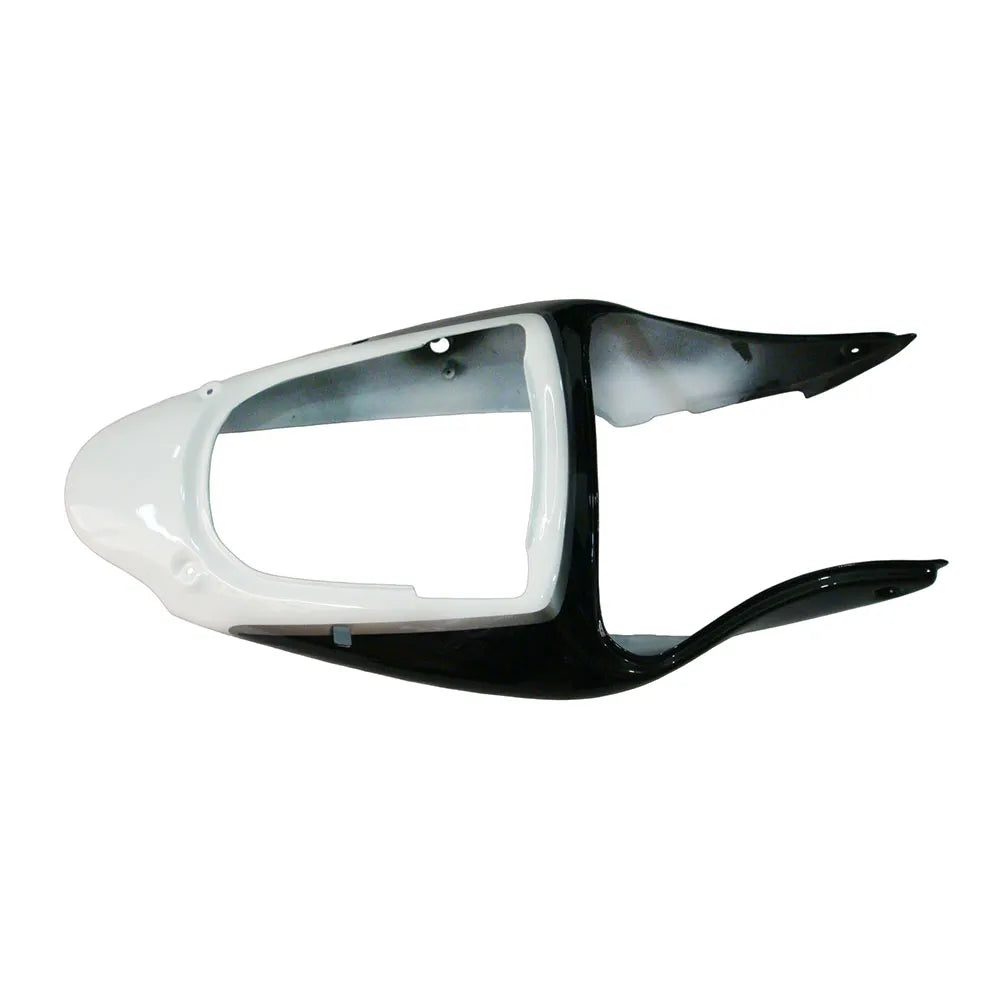 Kawasaki ZX-6R / 636 2000-2002 Black and White tail section fairing detail view 9