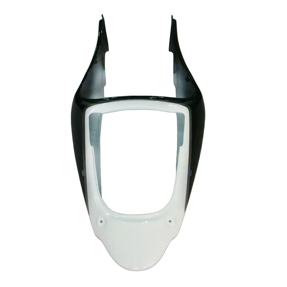 Kawasaki ZX-6R / 636 2000-2002 Black and White tail section fairing detail view 10