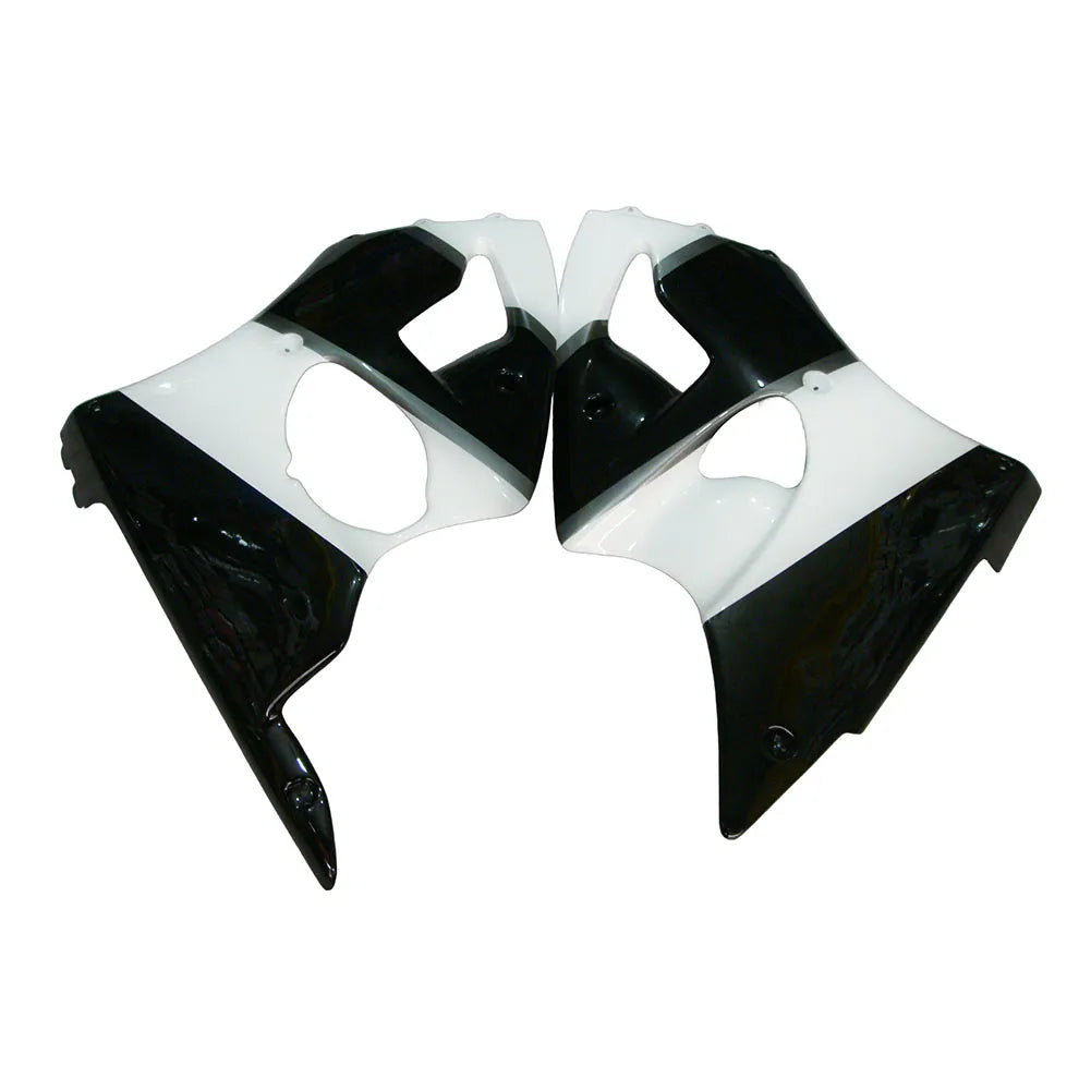 Kawasaki ZX-6R / 636 2000-2002 Black and White tail section fairing rear view