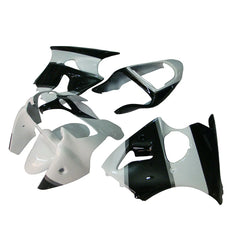 Kawasaki ZX-6R / 636 2000-2002 Black and White fairing kit front view