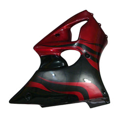 Kawasaki ZX-6R / 636 2000-2002 Pearl Red, Black, and Flame tail section fairing side view