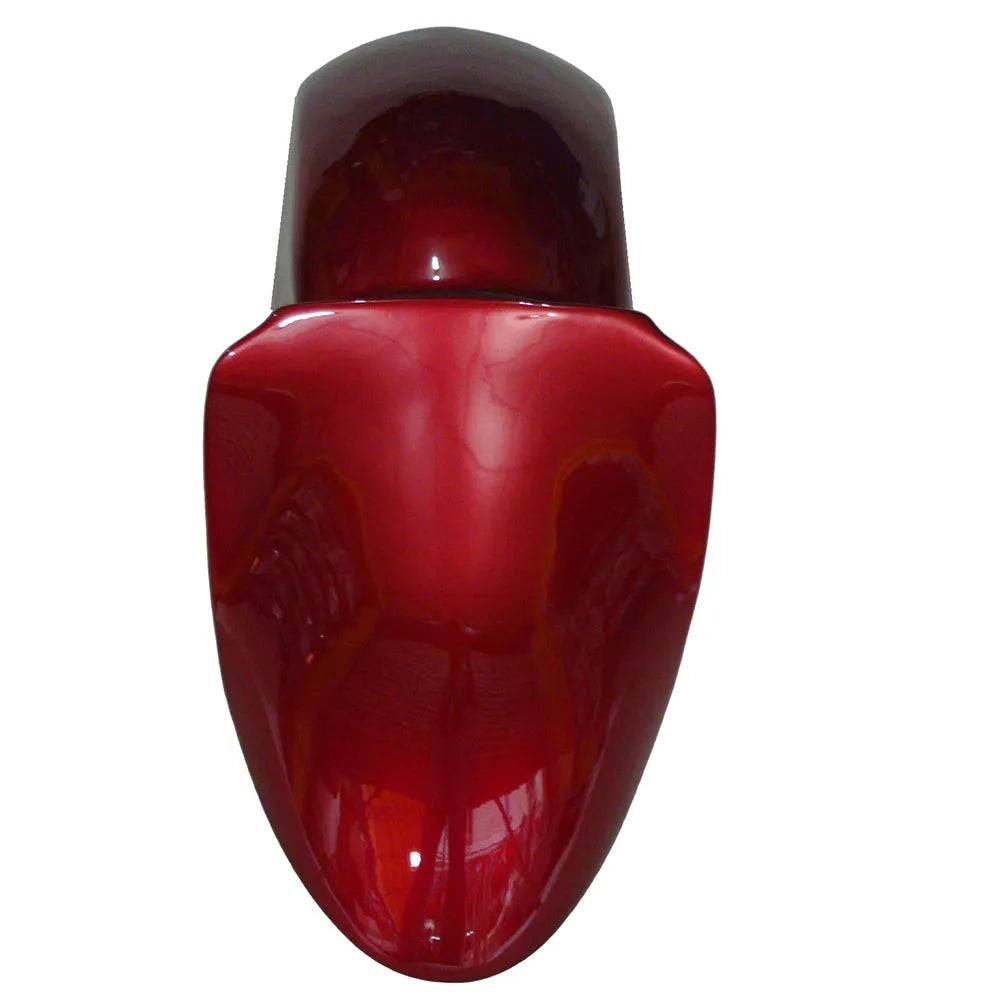 Kawasaki ZX-6R / 636 2000-2002 Pearl Red, Black, and Flame tail section fairing detail view 3
