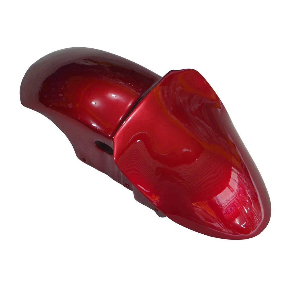 Kawasaki ZX-6R / 636 2000-2002 Pearl Red, Black, and Flame tail section fairing detail view 4