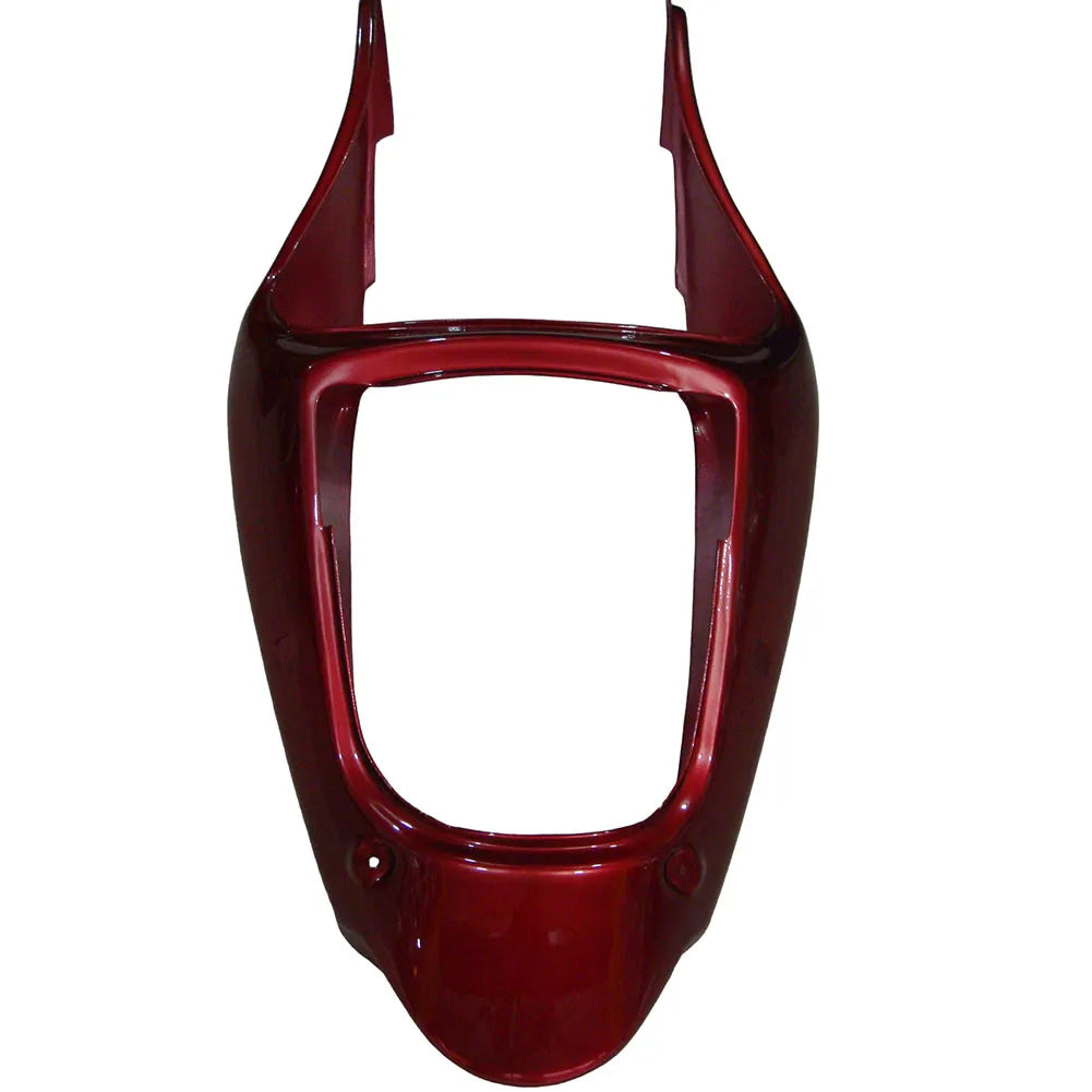 Kawasaki ZX-6R / 636 2000-2002 Pearl Red, Black, and Flame tail section fairing detail view 6
