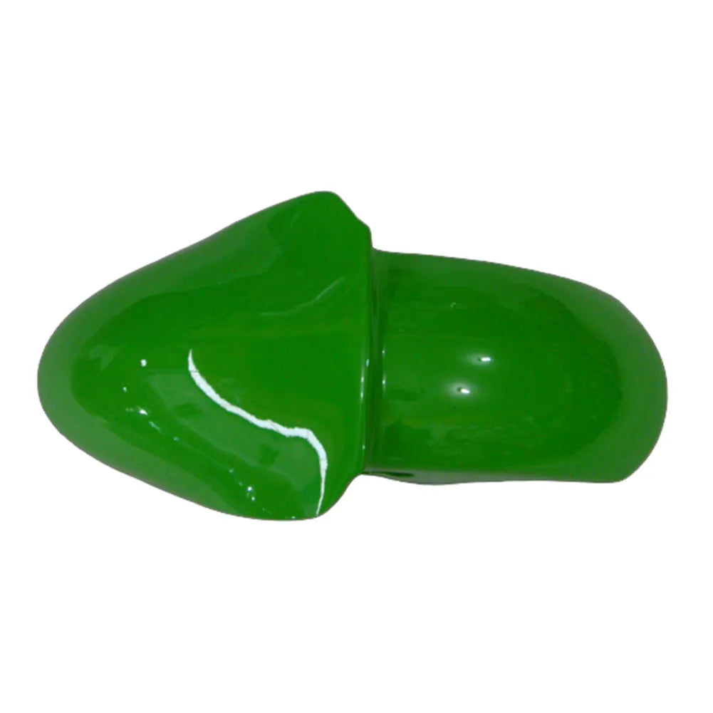 Kawasaki ZX-6R / 636 2000-2002 Green, White, and Black tail section fairing detail view 6