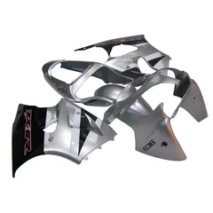 Kawasaki ZX-6R / 636 2000-2002 Silver and Black full fairing kit set view