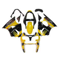 Kawasaki ZX-6R / 636 2000-2002 Yellow Monster Edition full fairing kit set view