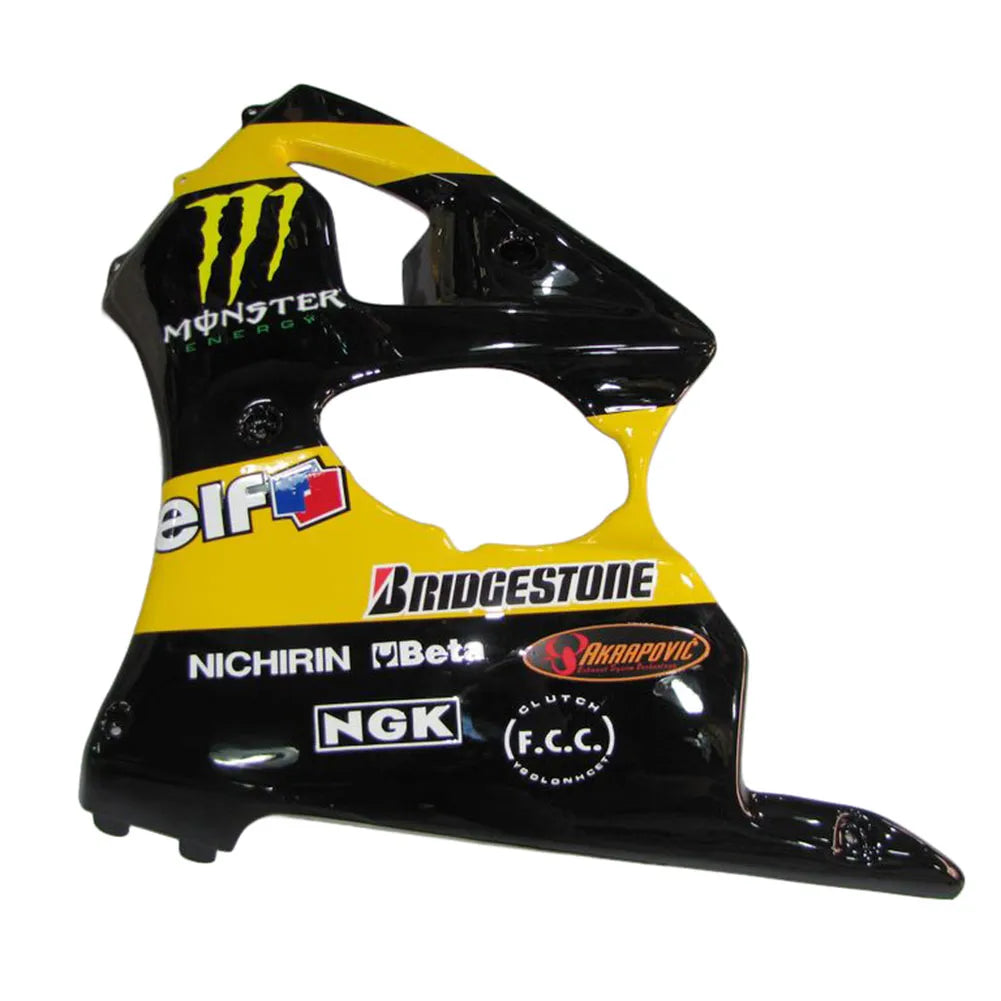 Kawasaki ZX-6R / 636 2000-2002 Yellow Monster Edition fairing kit front view