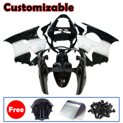 Kawasaki ZX-6R / 636 2000-2002 Black and White Fairing Kit