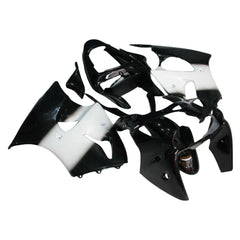 Kawasaki ZX-6R / 636 2000-2002 Black and White fairing kit left side view