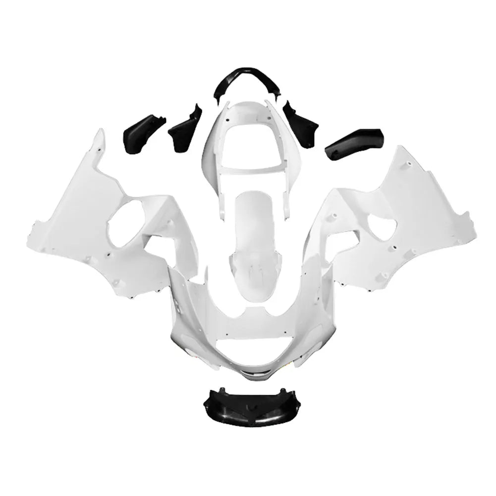 Kawasaki ZX-6R / 636 2000-2002 Plain White fairing kit front view