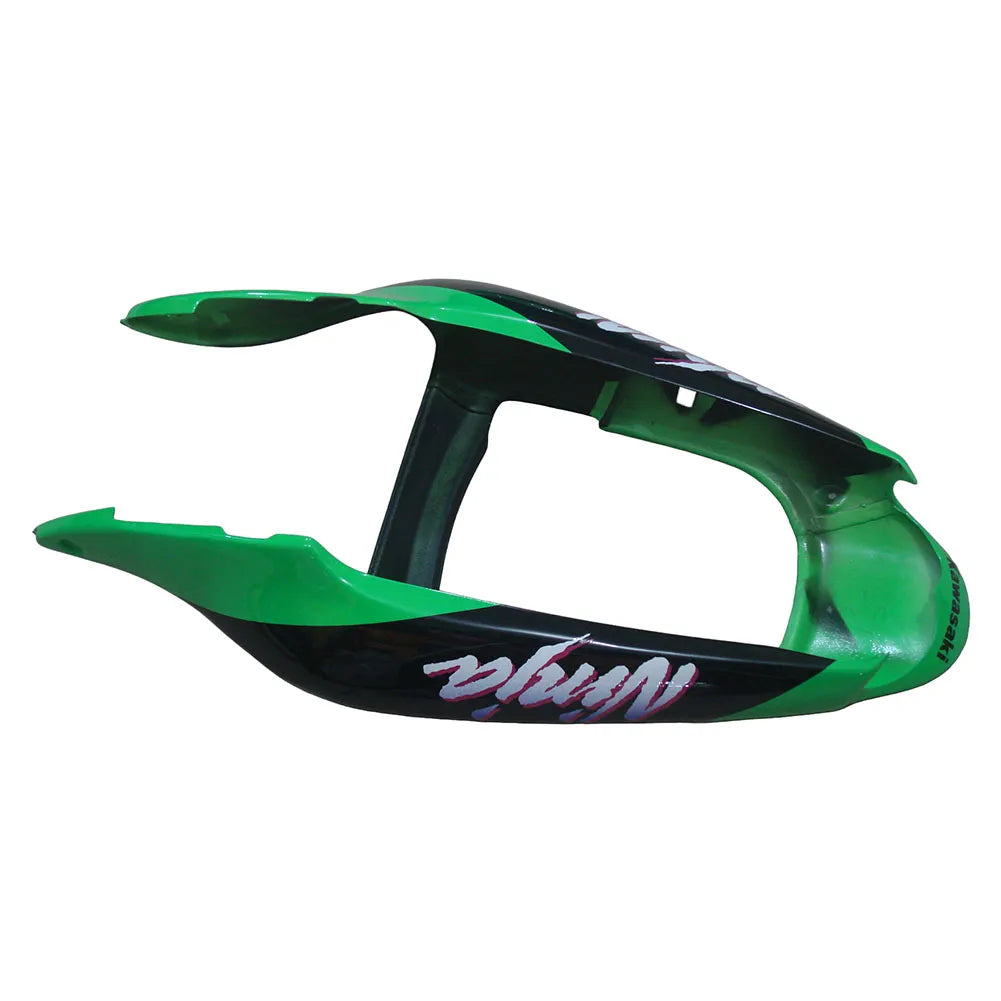 Kawasaki ZX-6R / 636 2000-2002 Green, Black, and White OEM Style tail section fairing detail view 3