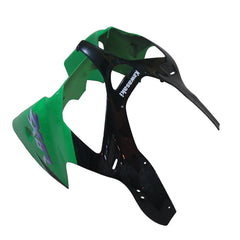 Kawasaki ZX-6R / 636 2000-2002 Green, Black, and White OEM Style tail section fairing rear view