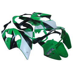 Kawasaki ZX-6R / 636 2000-2002 Green, Black, and White OEM Style fairing kit detail detail view 3
