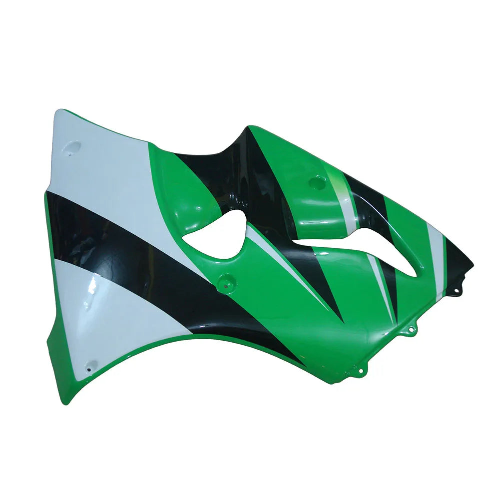 Kawasaki ZX-6R / 636 2000-2002 Green, Black, and White OEM Style fairing kit detail detail view 5