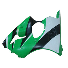 Kawasaki ZX-6R / 636 2000-2002 Green, Black, and White OEM Style fairing kit detail detail view 4