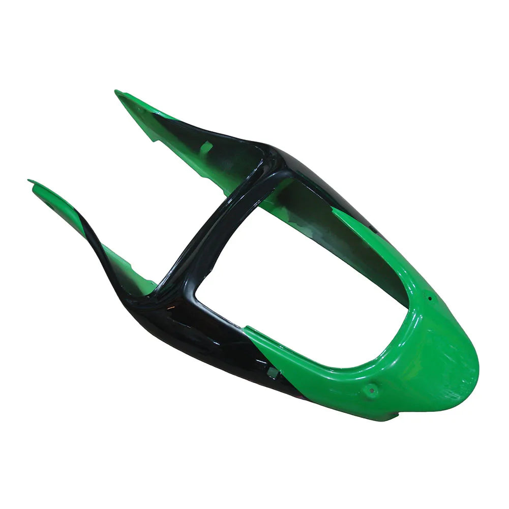 Kawasaki ZX-6R / 636 2000-2002 Green, Black, and White OEM Style tail section fairing detail view 1