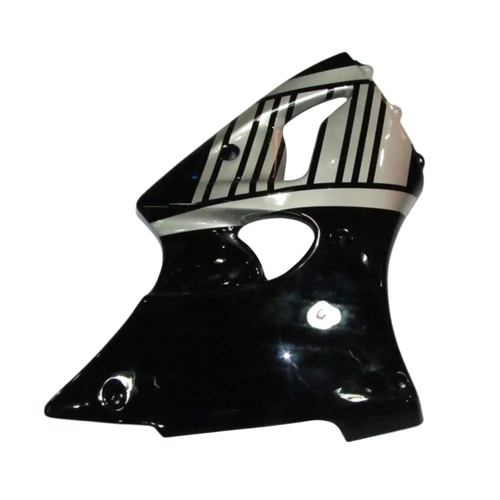 Kawasaki ZX-6R / 636 2000-2002 Black and Silver fairing kit left side view