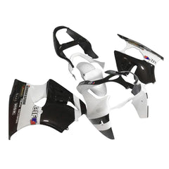 Kawasaki ZX-6R / 636 2000-2002 Glossy Black White full fairing kit set view