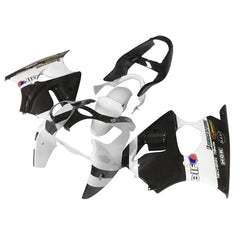 Kawasaki ZX-6R / 636 2000-2002 Glossy Black White fairing kit left side view