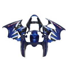 Kawasaki ZX-6R / 636 2000-2002 Blue, White full fairing kit set view