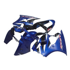 Kawasaki ZX-6R / 636 2000-2002 Blue, White fairing kit front view