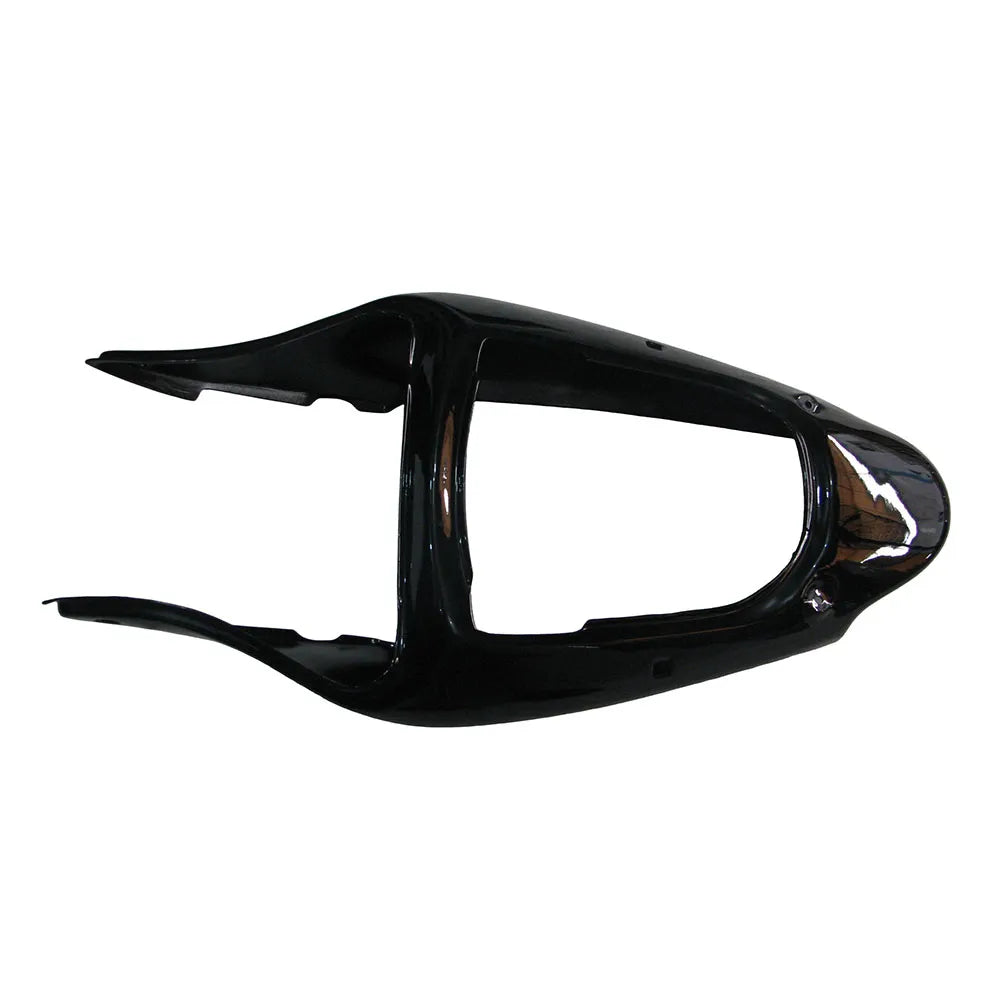Kawasaki ZX-6R / 636 2000-2002 Silver, Black, and Flame tail section fairing detail view 11