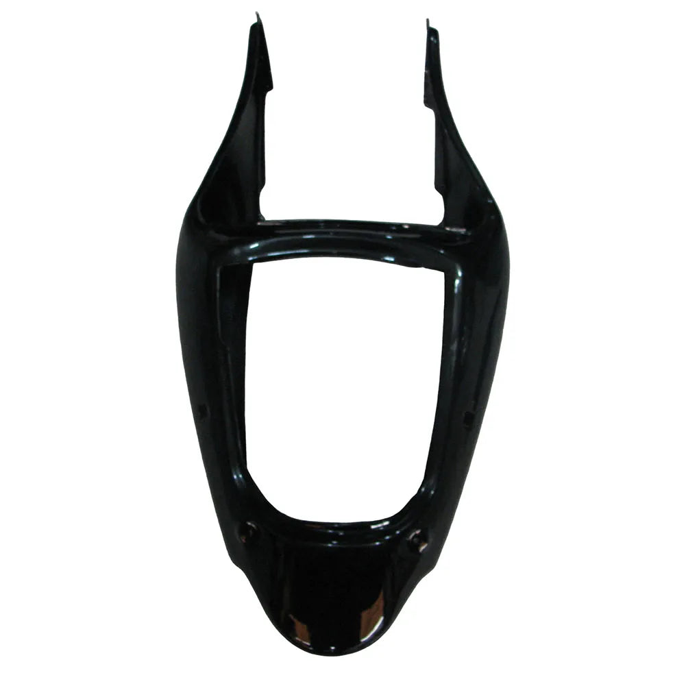 Kawasaki ZX-6R / 636 2000-2002 Silver, Black, and Flame tail section fairing detail view 12