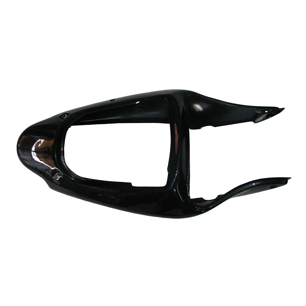 Kawasaki ZX-6R / 636 2000-2002 Silver, Black, and Flame tail section fairing detail view 13