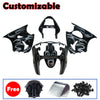 Kawasaki ZX-6R / 636 2000-2002 Silver, Black, and Flame Fairing Kit