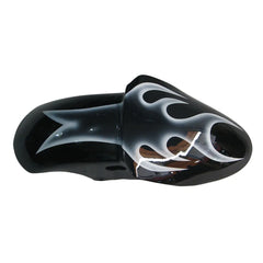 Kawasaki ZX-6R / 636 2000-2002 Silver, Black, and Flame tail section fairing detail view 6