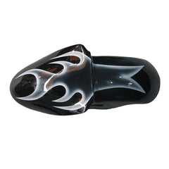 Kawasaki ZX-6R / 636 2000-2002 Silver, Black, and Flame tail section fairing detail view 7