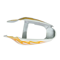 Kawasaki ZX-6R / 636 2000-2002 Orange, White, and Flame tail section fairing detail view 7