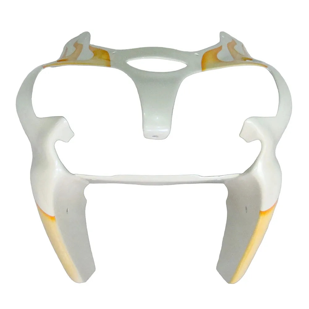 Kawasaki ZX-6R / 636 2000-2002 Orange, White, and Flame tail section fairing detail view 2