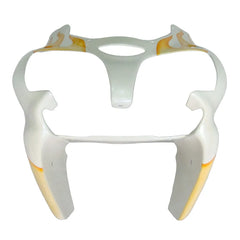 Kawasaki ZX-6R / 636 2000-2002 Orange, White, and Flame tail section fairing detail view 2