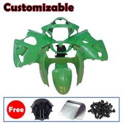 Kawasaki ZX-6R / 636 2000-2002 Solid Green Fairing Kit