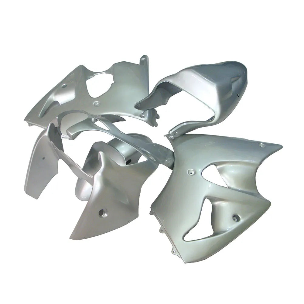 Kawasaki ZX-6R / 636 2000-2002 Solid Silver full fairing kit set view