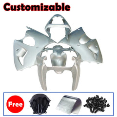 Kawasaki ZX-6R / 636 2000-2002 Solid Silver Fairing Kit