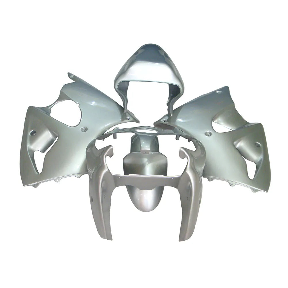 Kawasaki ZX-6R / 636 2000-2002 Solid Silver fairing kit front view