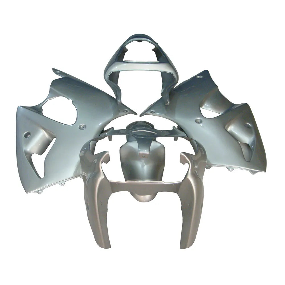 Kawasaki ZX-6R / 636 2000-2002 Solid Silver tail section fairing rear view