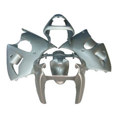 Kawasaki ZX-6R / 636 2000-2002 Solid Silver tail section fairing rear view