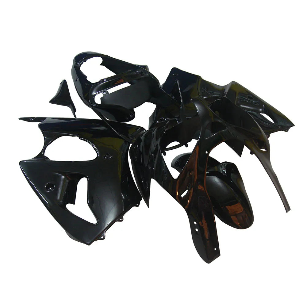 Kawasaki ZX-6R / 636 2000-2002 Gloss Black fairing kit front view