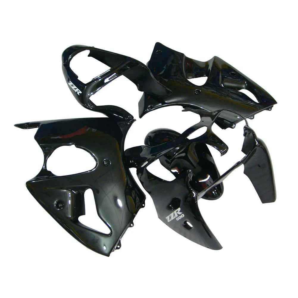 Kawasaki ZX-6R / 636 2000-2002 Black ZZR600 Edition fairing kit left side view