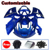 Kawasaki ZX-6R / 636 2003-2004 Blue Graphic Style Fairing Kit